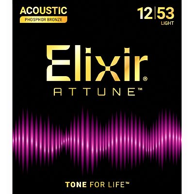 Encordoamento Violão Elixir 012-055 Attune Light Phosphor Bronze 21052