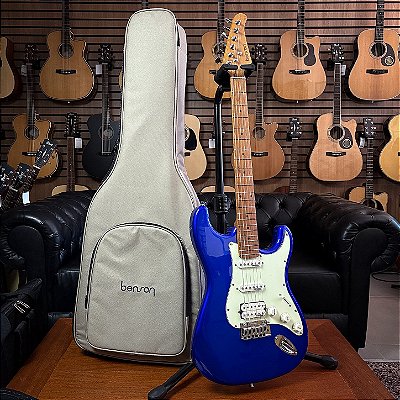 Guitarra Benson Strato HSS Hardy Series 902 Lake Placid Blue Chrome - S 902 M LPB/MG - c/ bag
