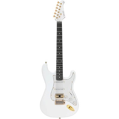 Guitarra Benson Brave Nine ST HSS Satin Olympic White Gold c/ Bag