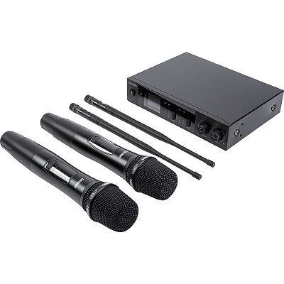 Microfone Sem Fio UHF Lexsen NXS902C HT2 Dinâmico de Mão Duplo