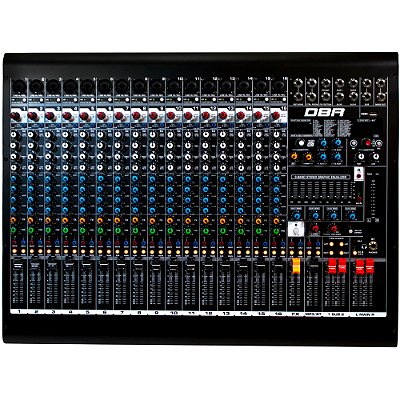 Mesa de Som DBR DM16 USB - Mixer Analógico 16 Canais