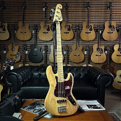 Baixo 4 Cordas SX SJB75 Ash Natural - Escudo Tortoise