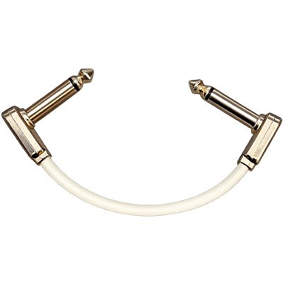Cabo para Pedal Ernie Ball 6384-1 Flat Ribbon 7,5cm branco - UNIDADE - P10 x P10 L-L