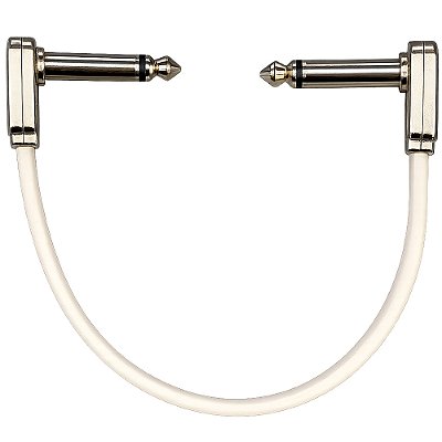 Cabo para Pedal Ernie Ball 6385-1 Flat Ribbon 15cm branco - UNIDADE - P10 x P10 L-L