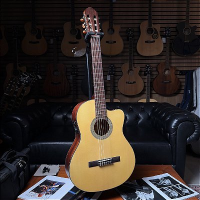 Violão Cort AC120CE OP Nylon Cutaway Open Pore - SEMINOVO