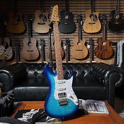 Guitarra Ibanez AZ AZ22S1F TXB Transparent Turquoise Burst