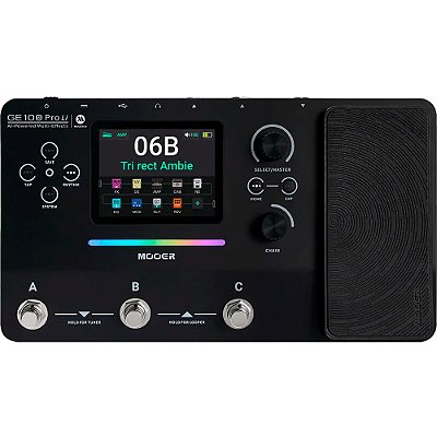 Pedaleira Mooer GE100 PRO Li - Multi-efeitos para Guitarra - Bateria de Lítio
