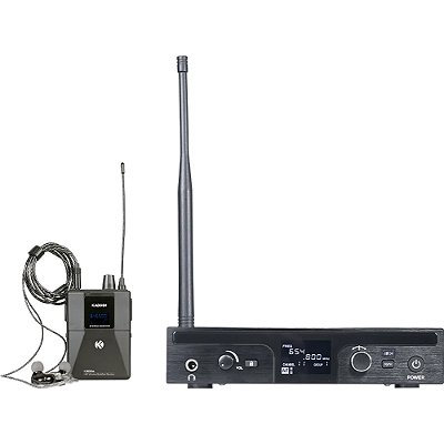 Sistema de Monitoramento Sem Fio Kadosh K810IN com 1 Bodypack e Fone de Ouvido In Ear