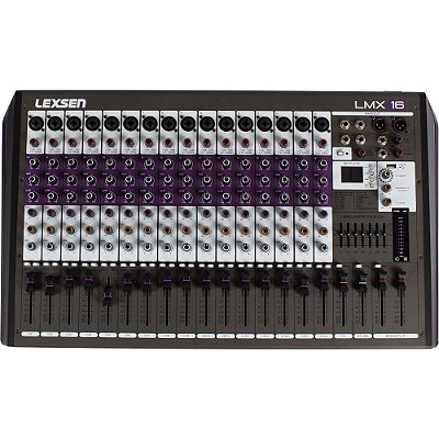 Mesa de Som Lexsen LMX16 MK2 - Mixer Analógico 16 Canais