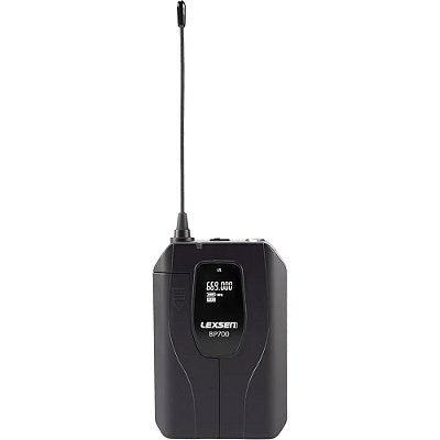 Bodypack Lexsen BP700 p/ Microfone Headset Lapela Instrumentos - recarregável