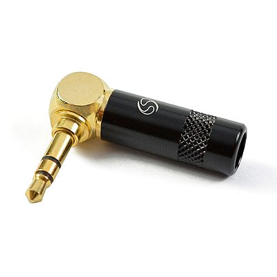 Plug P2 90º Estéreo Santo Angelo P2ST 90 SAS OP01 - Preto - Conector
