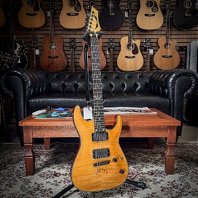 Guitarra Dean Custom 450FM Gloss Natural - EMG 81 / 85 - SEMINOVA