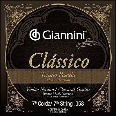 7a Corda Avulsa Violão Nylon Giannini Clássico Tensão Pesada GENWPA7