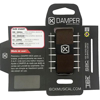 Abafador de Cordas Damper Ibox Comfort Medium Marrom DKMD18