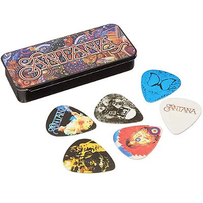 Palheta Dunlop SANPT01M Carlos Santana Medium - Lata com 6 un