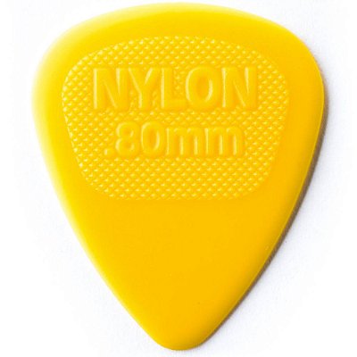 Palheta Dunlop 443-080 Nylon Midi 0.80mm Amarela - Unidade