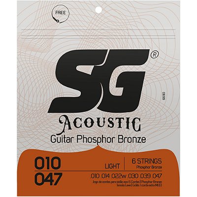 Encordoamento Violão SG 010-047 Phosphor Bronze Light