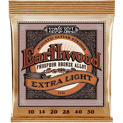 Encordoamento Violão Ernie Ball Earthwood 2150 010-050 Phosphor Bronze Extra Light