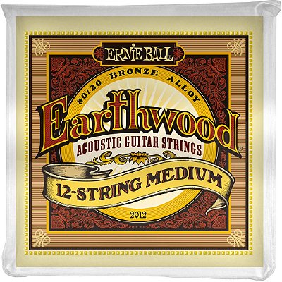 Encordoamento Violão 12 cordas Ernie Ball Earthwood 2012 011-052 - 80/20 Bronze Medium