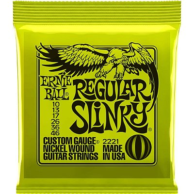 Encordoamento Guitarra Ernie Ball 2221 010-046 Regular Slinky