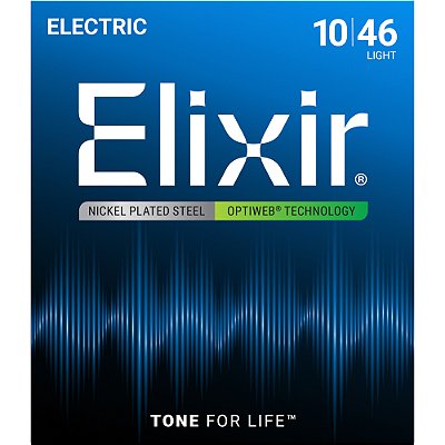 Encordoamento Guitarra Elixir 010-046 Optiweb Light 19052