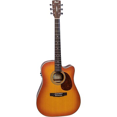 Violão Cort MR600F LVBS Light Burst Satin Solid Spruce Folk Cutaway - Fishman