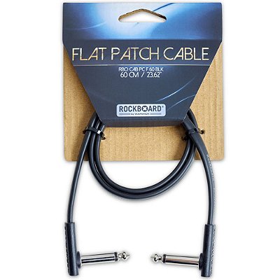 Cabo para pedal Rockboard 60cm Flat Patch Cable RBOCABPCF60BLK