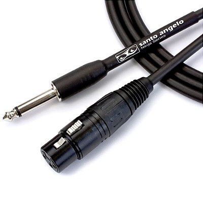 Cabo para Microfone Santo Angelo Ninja HG 3,0m P10 x XLR Fêmea - Preto