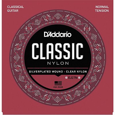 Encordoamento Violão Nylon D'Addario EJ27N Classic Nylon Tensão Normal