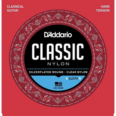 Encordoamento Violão Nylon D'Addario EJ27H Classic Nylon Tensão Pesada