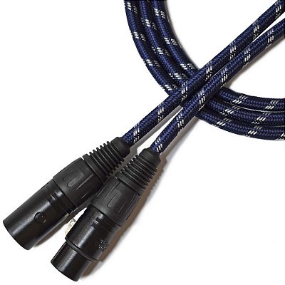 Cabo para Microfone Santo Angelo Ninja LW TX 3,0m Têxtil XLR x XLR