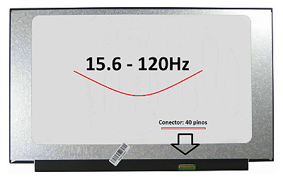 TELA PARA NOTEBOOK NV156FHM-NX1 - 15.6 40 PINOS - 120HZ - 1920x1080 FULL HD - SEM ABAS