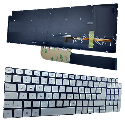 TECLADO PARA NOTEBOOK DELL INSPIRON 15-3501 P42E - PRATA RETROILUMINADO