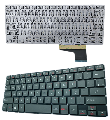 TECLADO PARA NOTEBOOK POSITIVO DUO Q432A C464C C4128B MB2455030 - CINZA BR