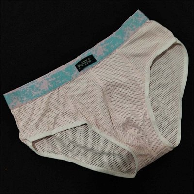 CUECA SLIP ROSA SEMITRANSPARENTE