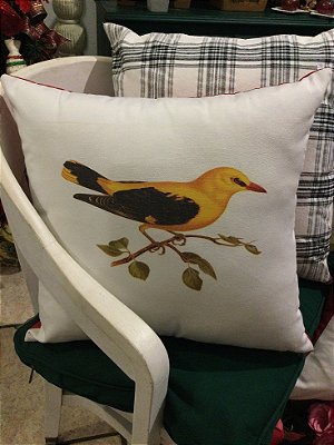 Almofada estampa pássaro