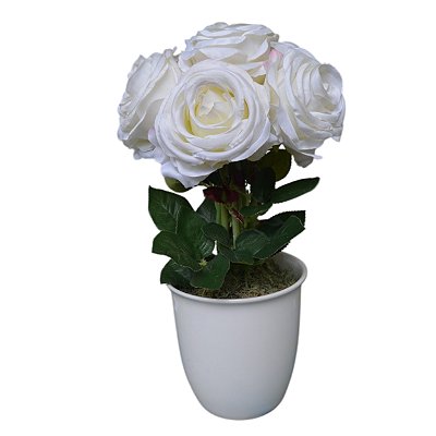 Arranjo de rosas brancas