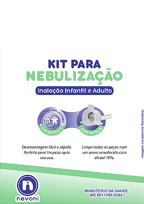 Kit Nebulização Infantil e Adulto - Conexão Rosca Universal (SAQUINHO)