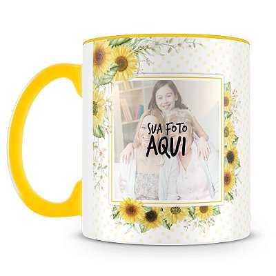 Caneca Personalizada Girassol (2 Fotos)