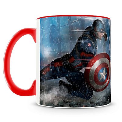 Caneca Personalizada Capitão América vs Homem de Ferro