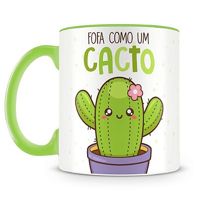 Caneca Personalizada Fofa como um Cacto