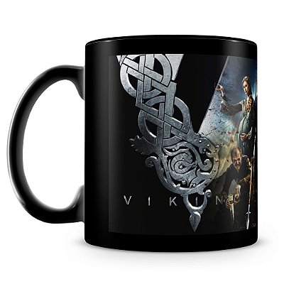 Caneca Personalizada Vikings (100% Preta)