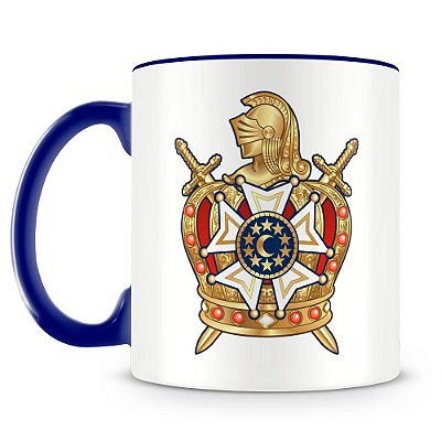 Caneca Ordem Demolay Azul Escuro (Com Nome)