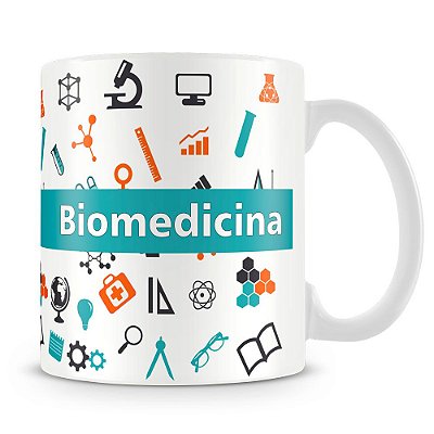 Caneca Personalizada Profissão Biomedicina - Mod.2 (Com Nome)