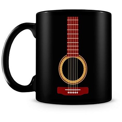 Caneca Personalizada Violão (100% Preta)