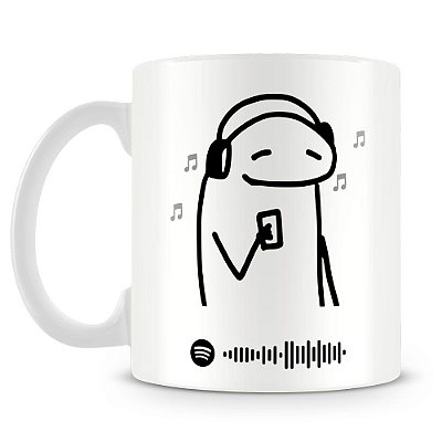 Caneca Personalizada Meme Flork Música Spotify