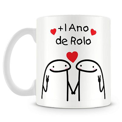 Caneca Personalizada Meme Flork + 1 Ano de Rolo