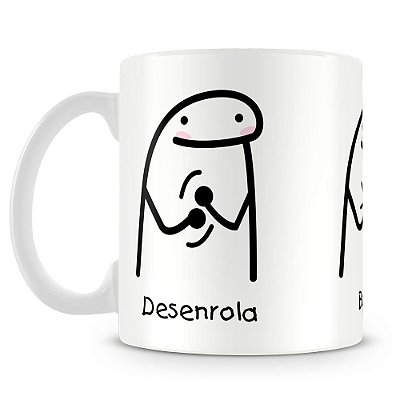 Caneca Personalizada Meme Flork - Desenrola, Bate, Joga de Ladinho