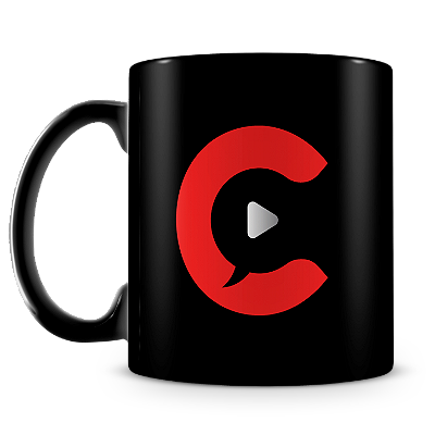 Caneca Comunica Play (100% Preta)