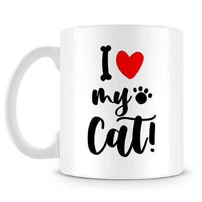 Caneca Personalizada I Love My Cat